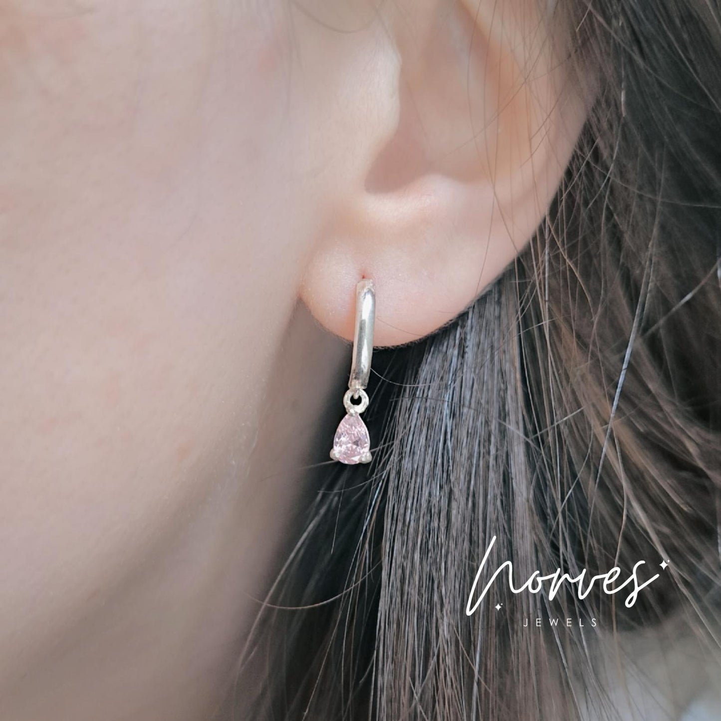 Pendientes Baisse (rosa)